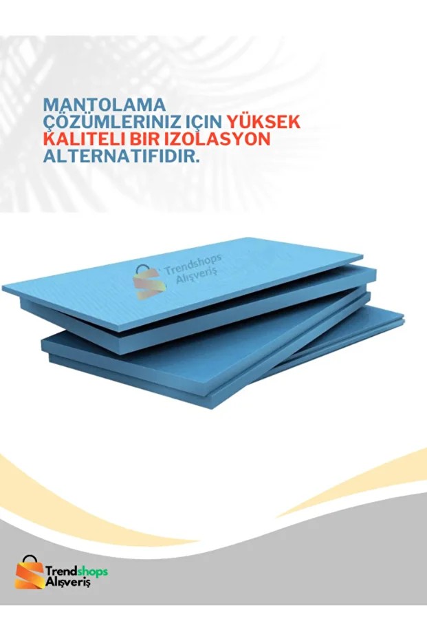 TSSA- 20 Adet 1cm Strafor 28-30dansite Sert Xps Mavi Levha Köpük 50cmx50 Cm Kutulu
