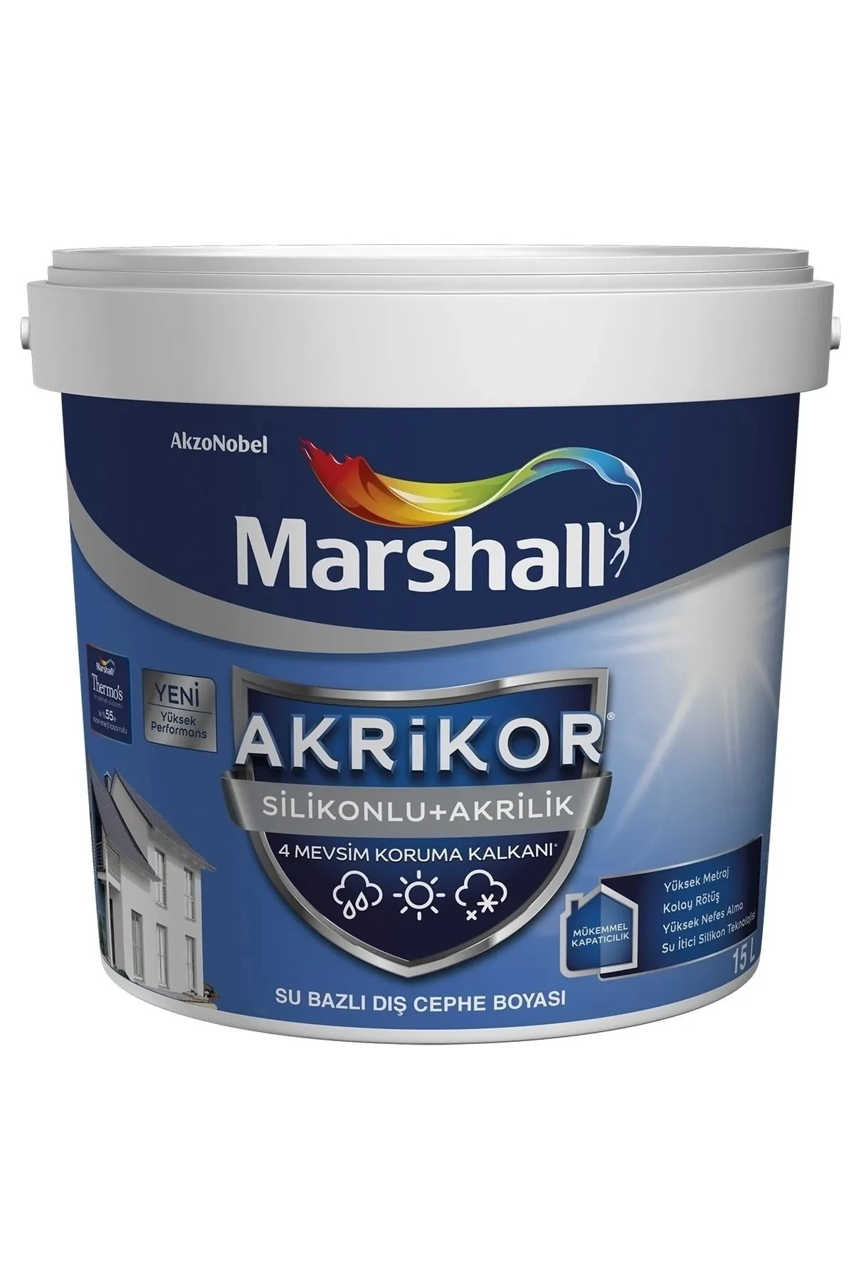 Akrikor Silikonlu+Akrilik 2,5 kg +Fırça Hediyeli