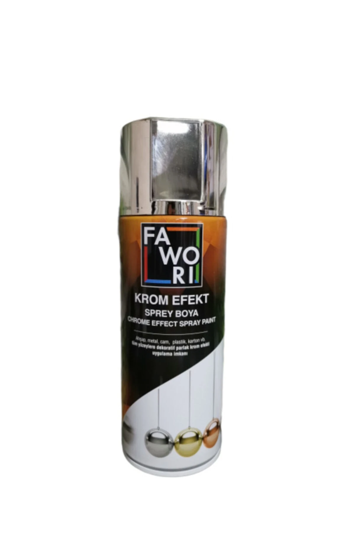 Krom Efekt Sprey Boya Gümüş Rengi 400 ml