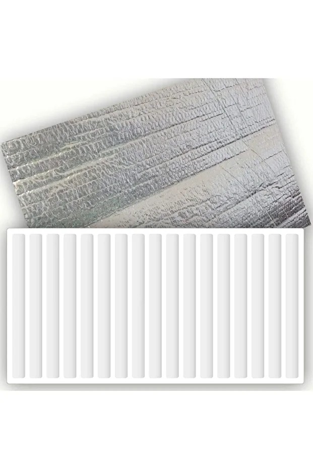 1 Adet Alüminyum Folyolu Radyatör Petek Arkası Isı Yalıtım Izolasyon Levhası 50x100cm Kalınlık:10mm
