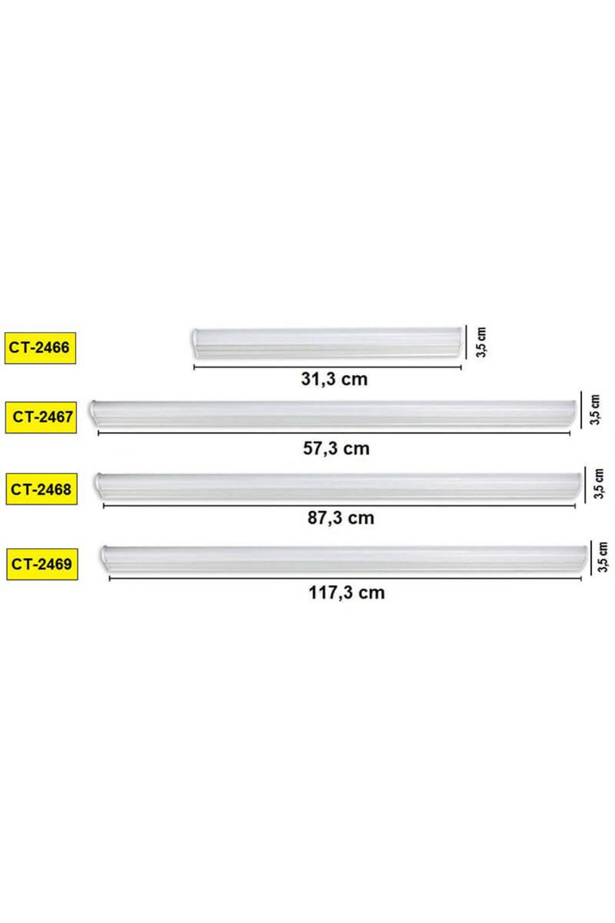 16w T5 Ledli Bant Armatür ( Beyaz )