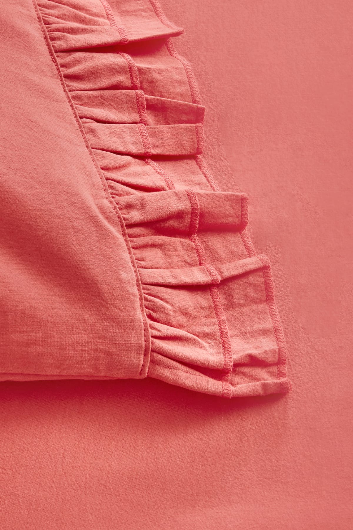 Denim Azur Tek Kişilik Nevresim Seti Kırmızı