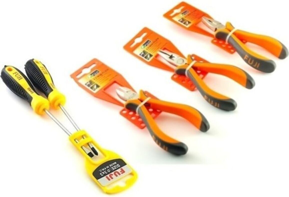Fuji Mini Boy Yankeski Pense Kargaburun Düz ve Yıldız Tornavida 5 Parça Elektronikçi Seti