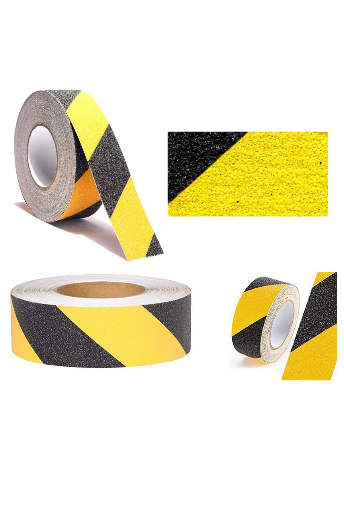 Sarı Siyah Merdiven Ve Zemin Kaymaz Kaydırmaz Bant (50MMX25M) (HENKEL YAPIŞTIRICILI)
