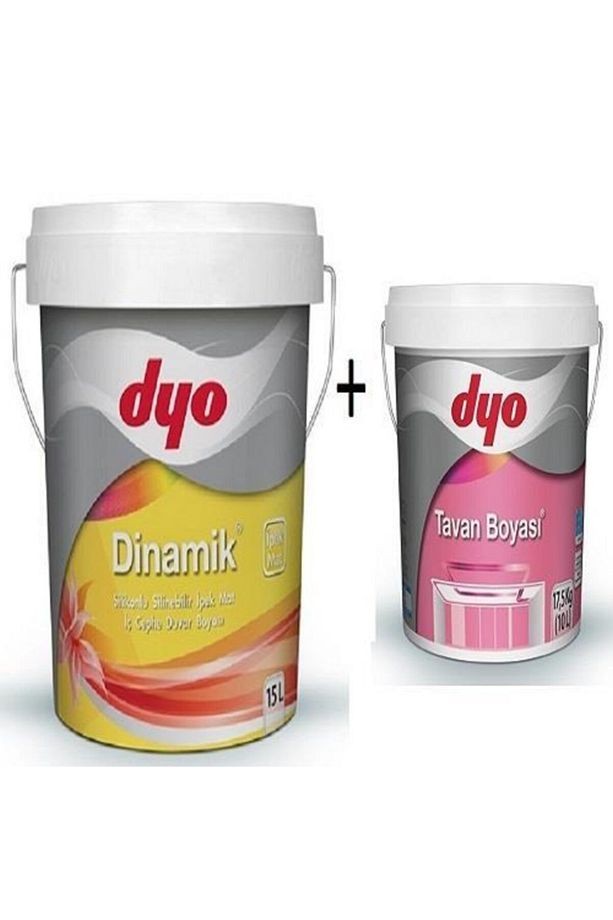 Dinamik Ipek Mat Iç Cephe Boyası 15 Lt+10 Kg Tavan Boyası