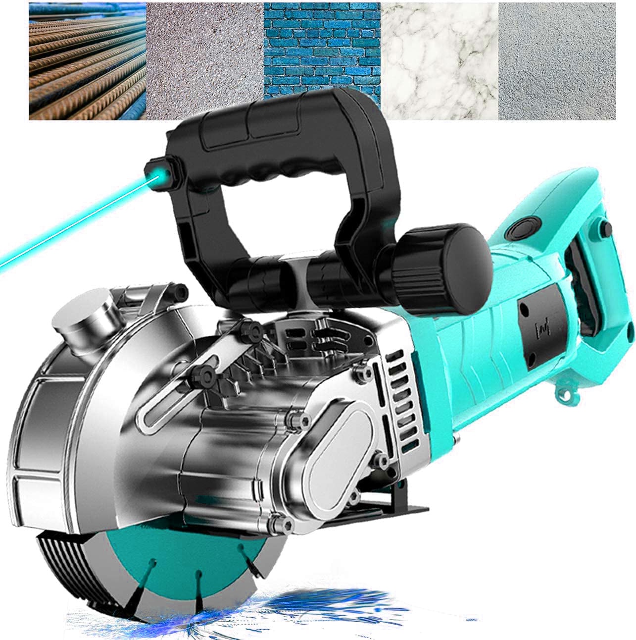Elektrikli Duvar Oluk Kanal Açma ve Kablo Yerleştirme Makinesi 42MM 3500 Watt 6.5kg + Lazer Hizalama