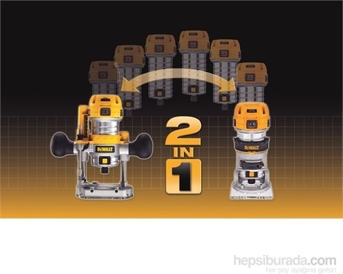 DEWALT 900W El Frezesi 2 Adet Hassas Ayarl Paralel Kesme Kılavuzu D26204K-QS
