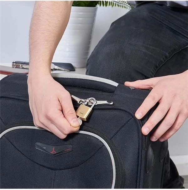 Y110B/20/111/2 - 20MM Pirinç Asma Kilit 2'li Set - Standart Koruma - Çelik Halka - 3 Anahtar