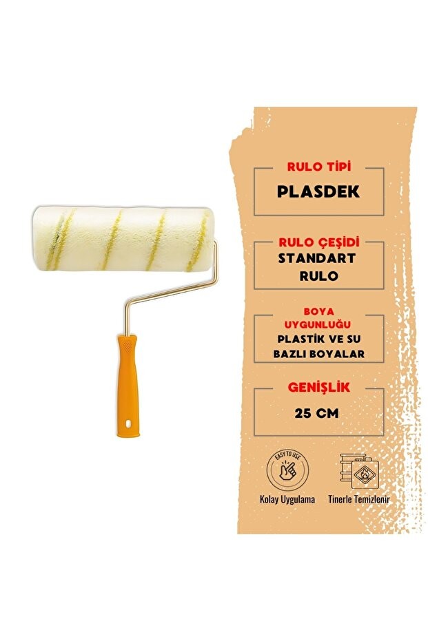 Plasdek Boya Rulosu - 25 Cm