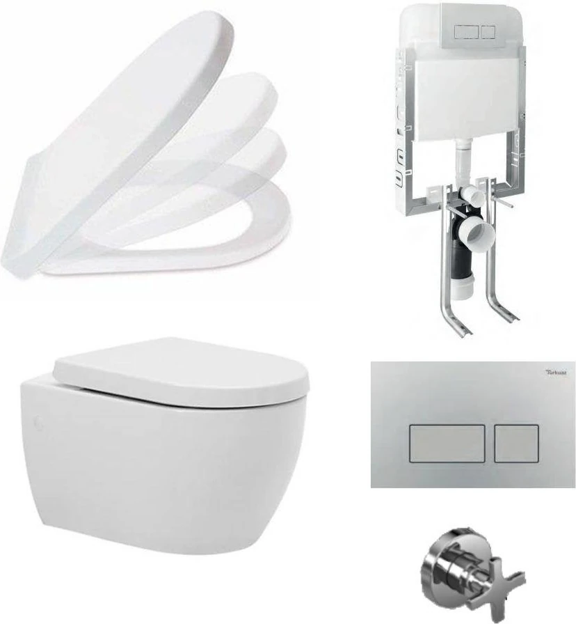 Cerastyle City Rimless Asma Klozet Gömme Rezervuar Tam Set