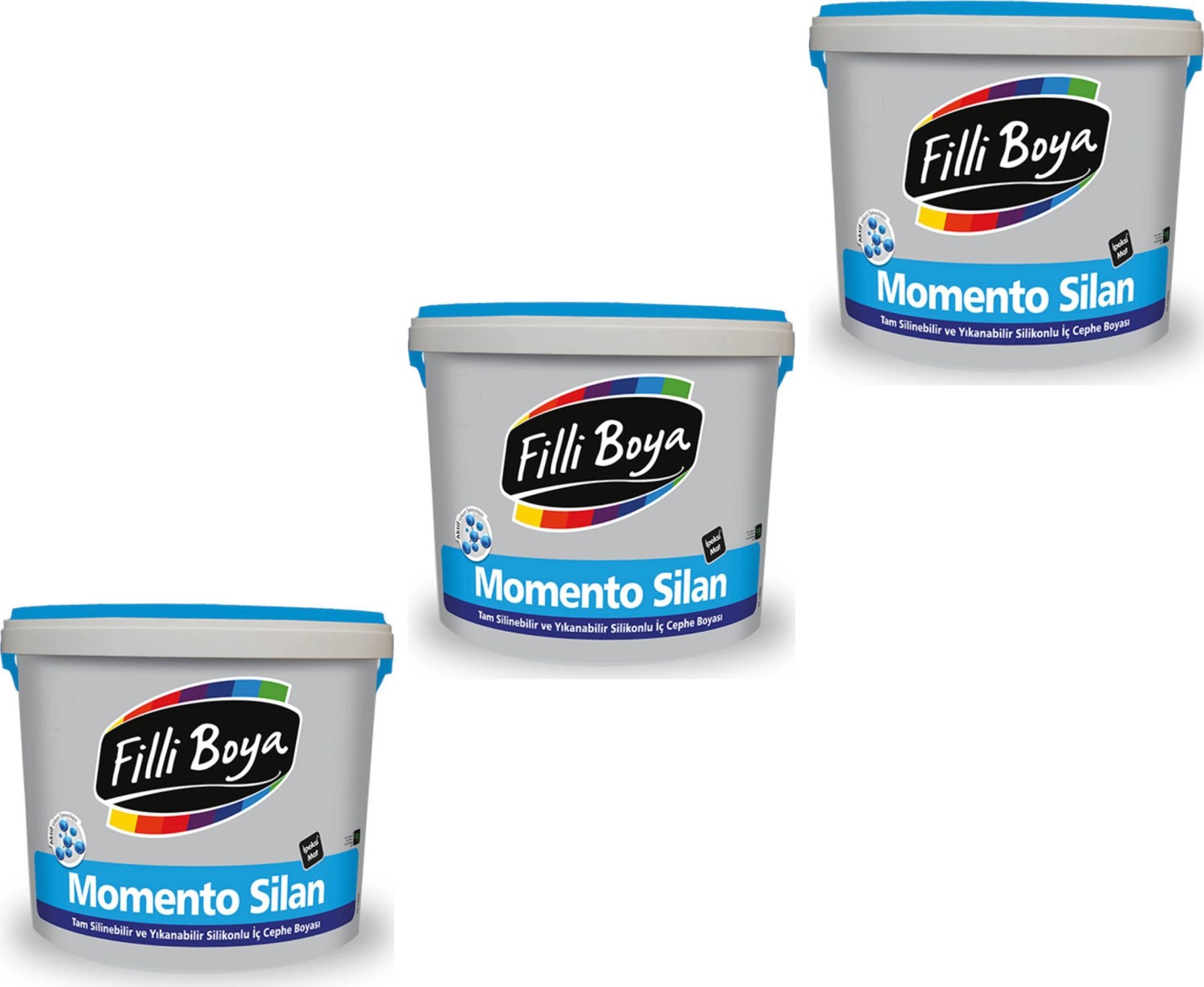 Momento Silan Tam Silinebilir ve Yıkanabilir Silikonlu Ipek Mat Iç Cephe Boyası 15 lt - 3 'lü