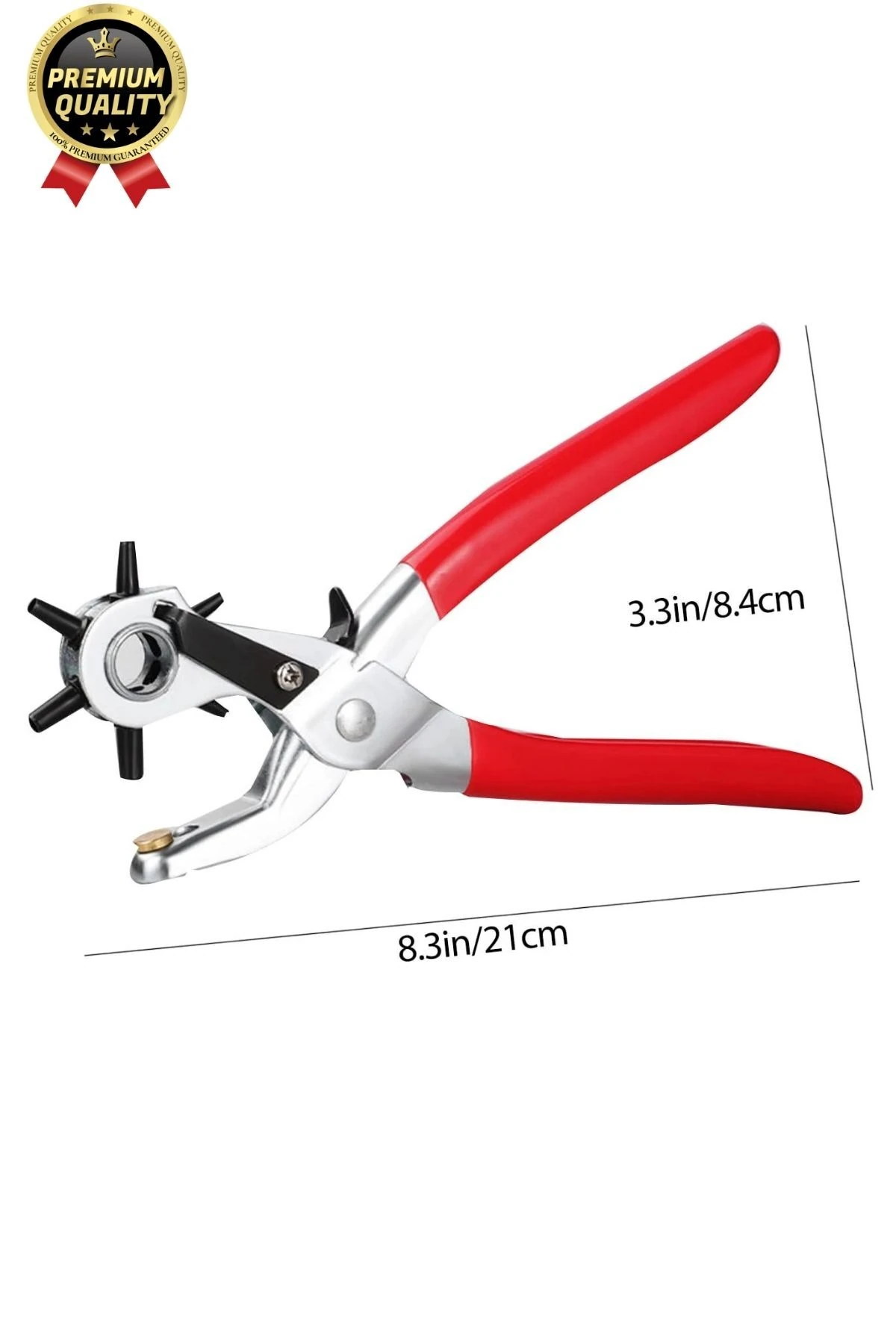 Çok Fonksiyonlu Paslanmaz Çelik Delik Açma Aleti 6 Başlıklı Kumaş Deri Pantolon Kemer Delme Pensesi