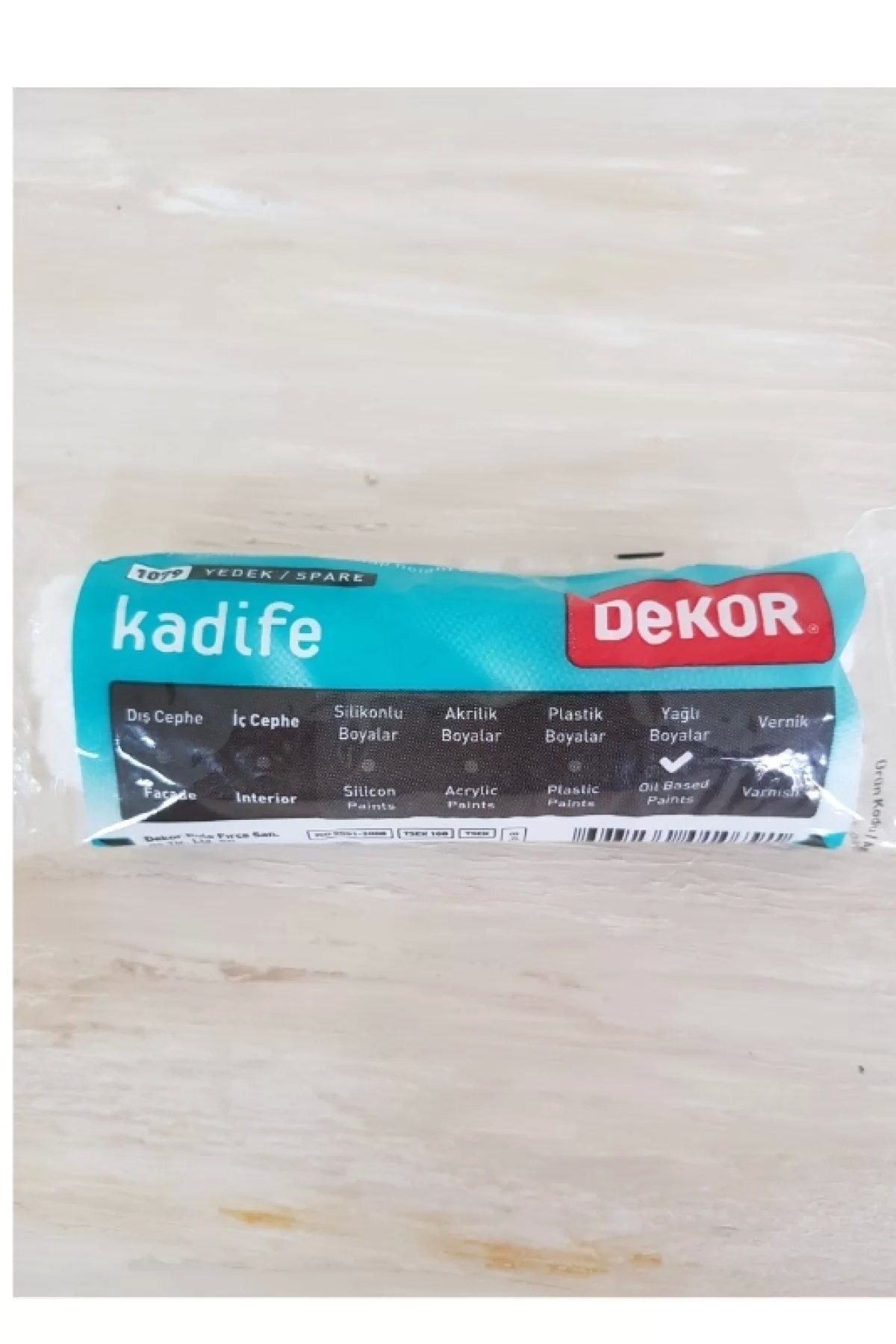 DEKOR Vernik Uzmanı Kadife Rulo Yedek Ucu 10cm