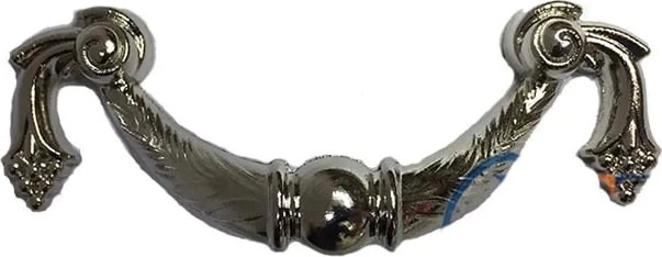 Dekoratif Zamak Üzümlü Kulp - 64MM, Nikel, 1 Adet