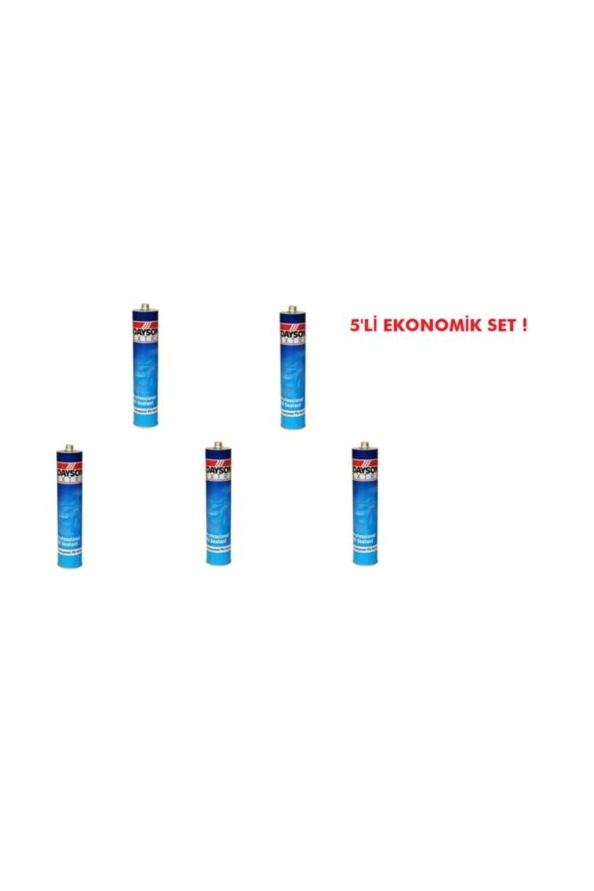 Pu Mastik Silikon Yapıştırıcı Siyah 280 Ml 5'li Ekonomik Set