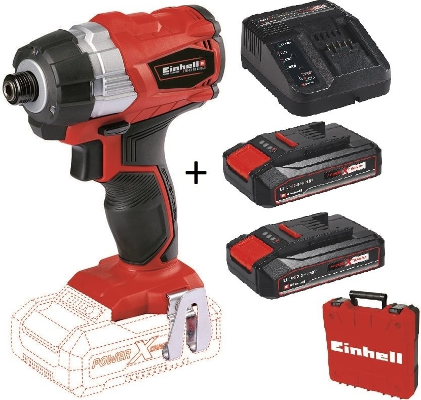 Te-Cı 18 Li Brushless Darbeli Vidalama + 2*2.5 Ah Starter Kit + Çanta