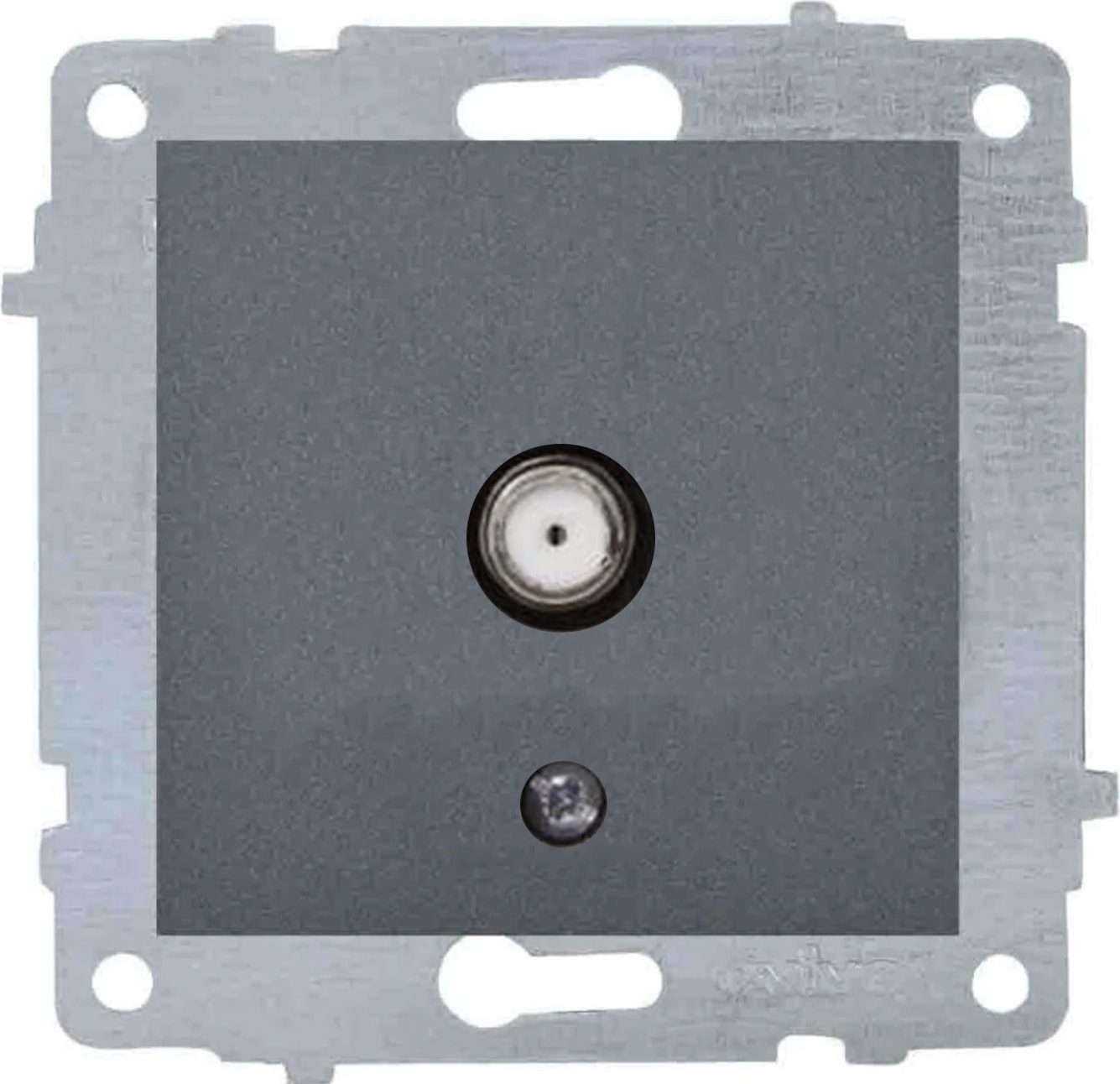 Grano Metalik Füme F Konnektör Uydu Prizi