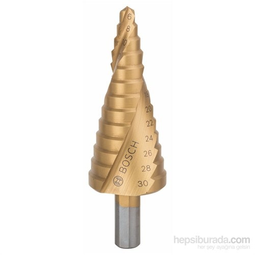 BOSCH - Kademeli Matkap Ucu Hss-Tin - 6 - 30 Mm, 10,0 Mm, 93,5 Mm