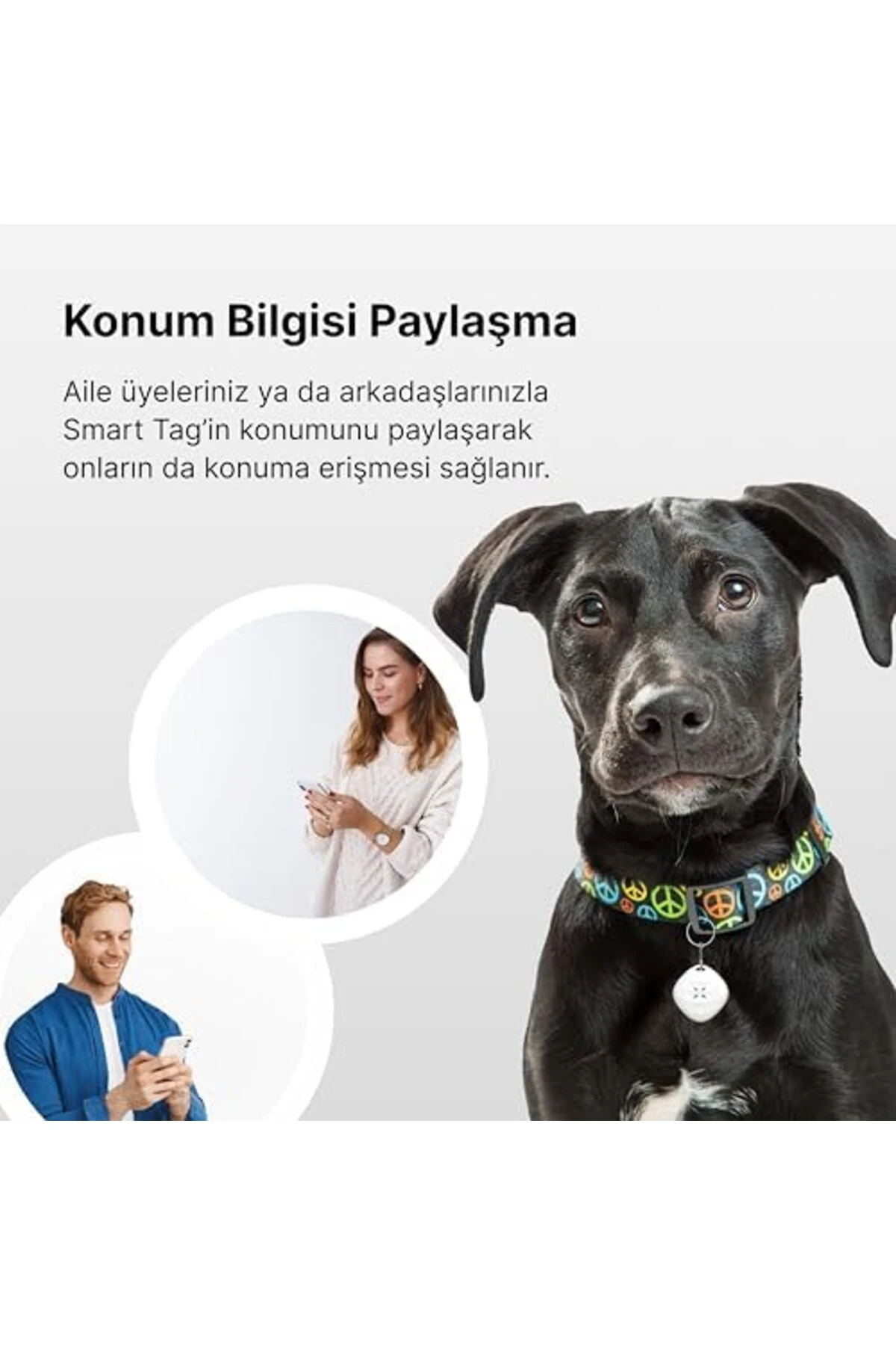 Smart Air Tag Akıllı Bluetooth Takip Cihazı Anahtar Çanta Bavul ve Evcil Hayvan için Kayıp Eşya Bulu