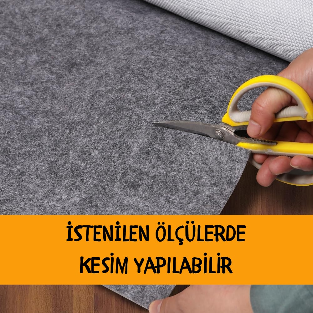 Halı Altı Keçesi Yalıtım ve Dolgu Keçesi Koruyucu Ses Isı Hava 5-6 mm Gri