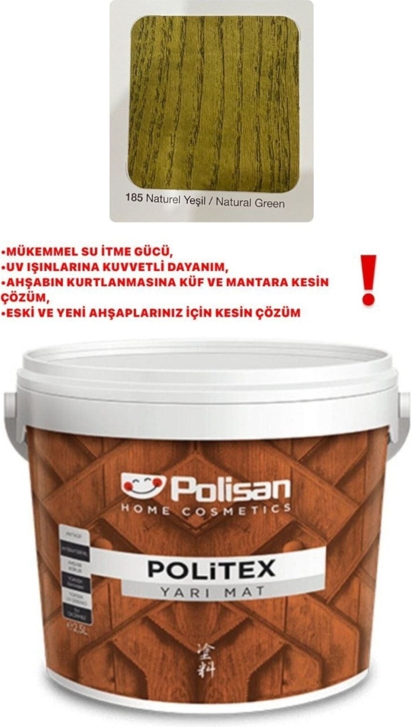 Politex Yarı Mat Dekoratif Vernik - Naturel Yeşil