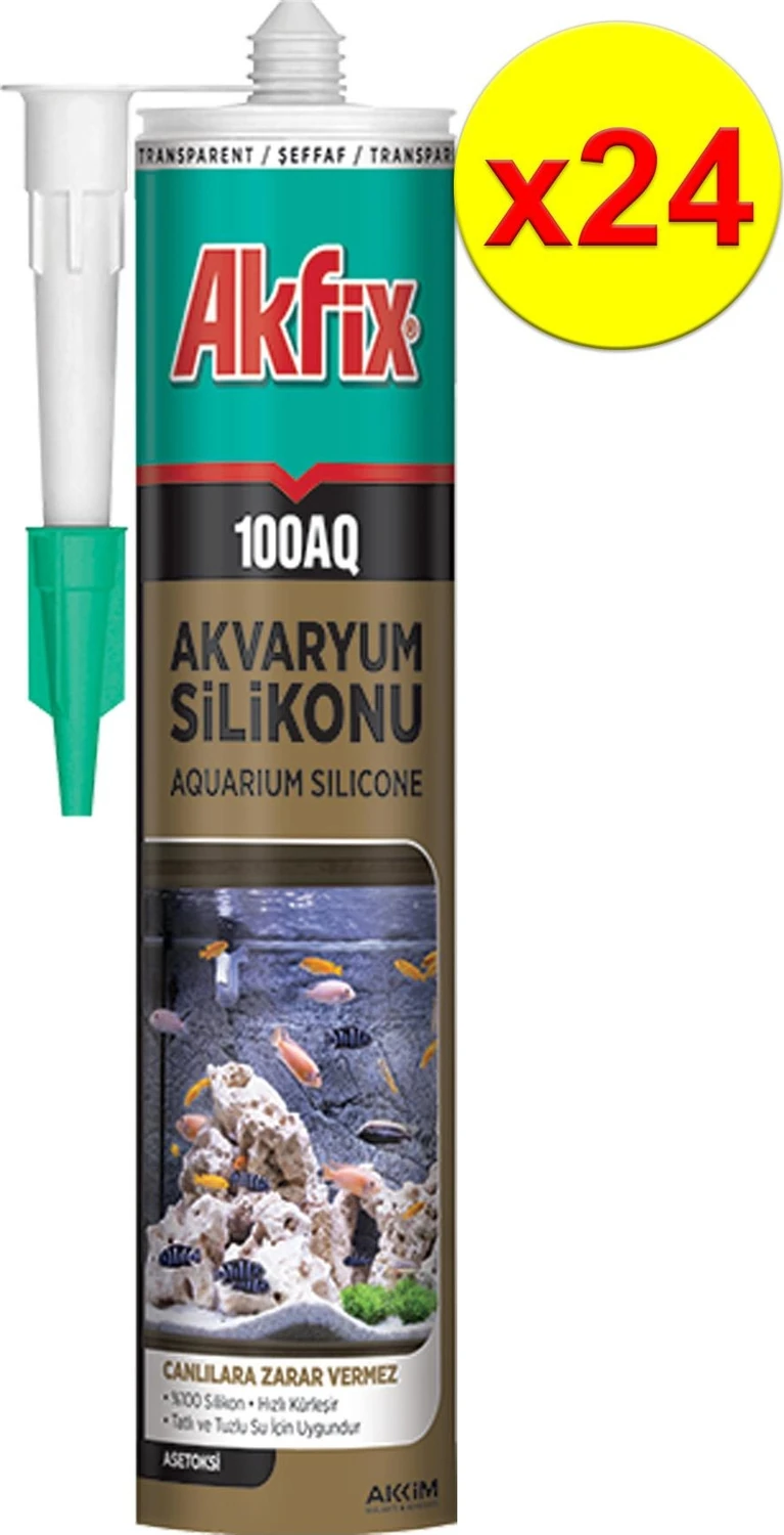 Şeffaf Akvaryum Silikonu 310 ml 24'lü