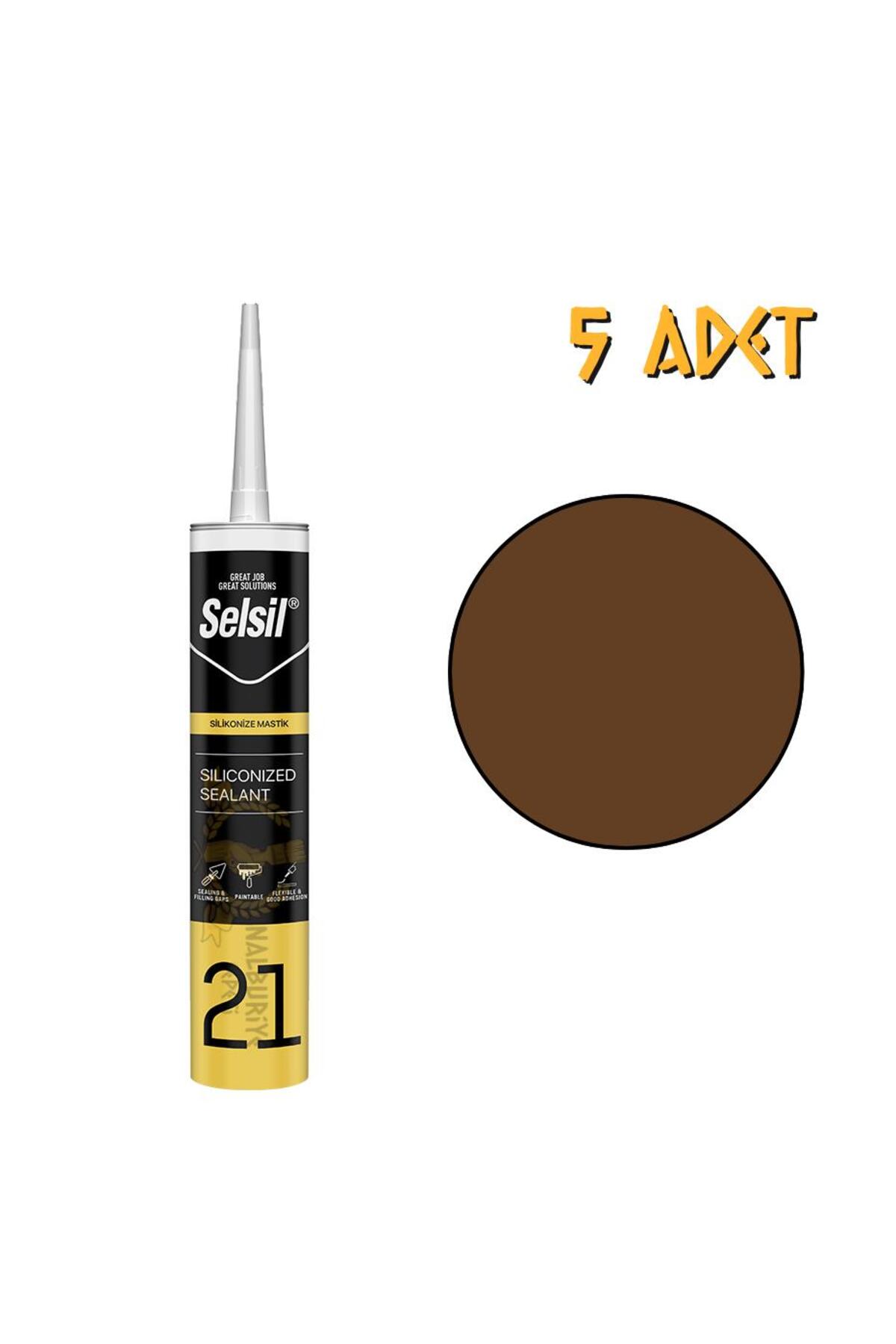 Silikonize Mastik KOYU MEŞE 500 gr. - 5 Adet