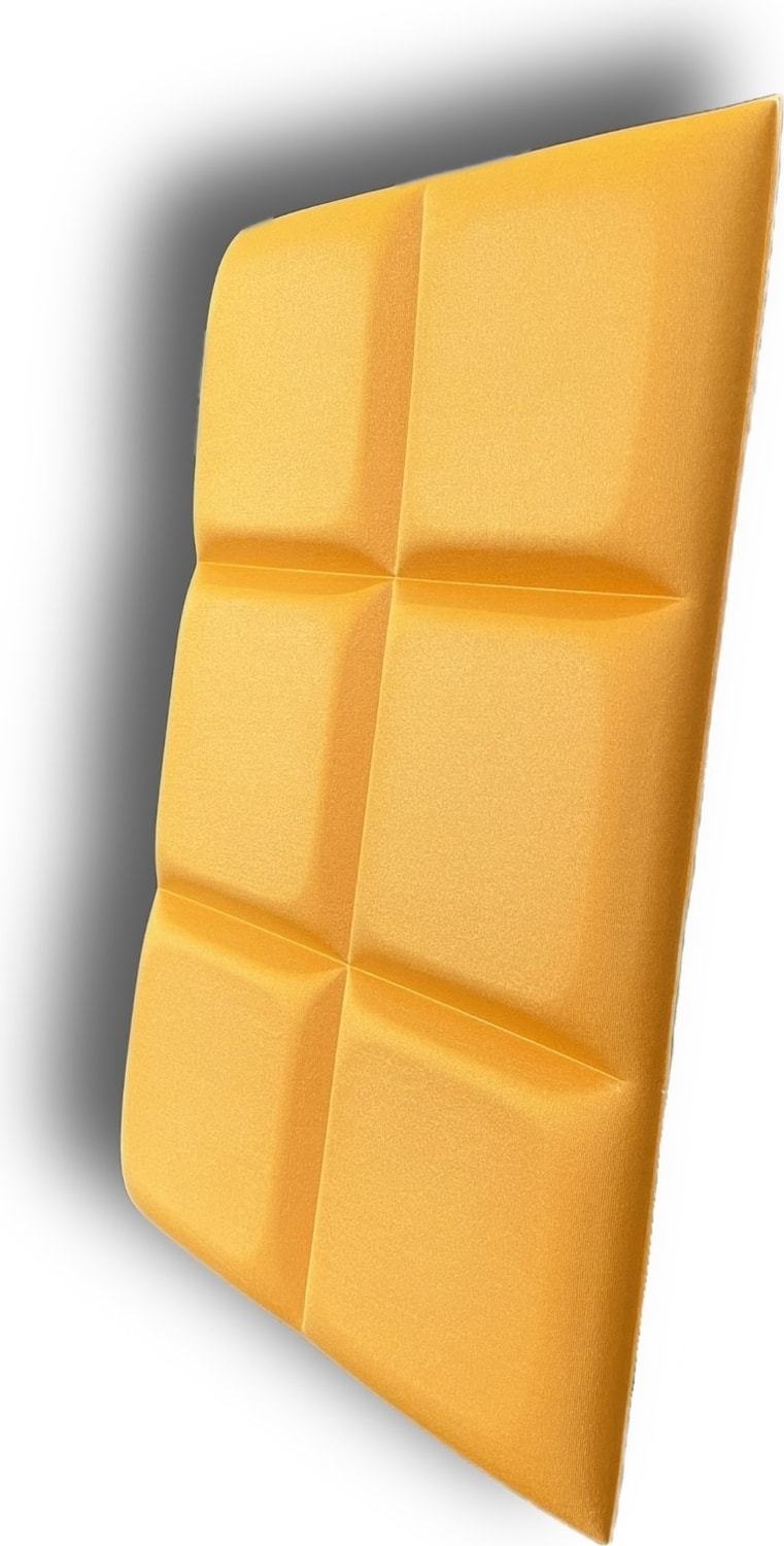 Akustik 3D Dolgulu Parlak Yüzeyli Sarı Panel 50X33CM Kalınlık 30MM