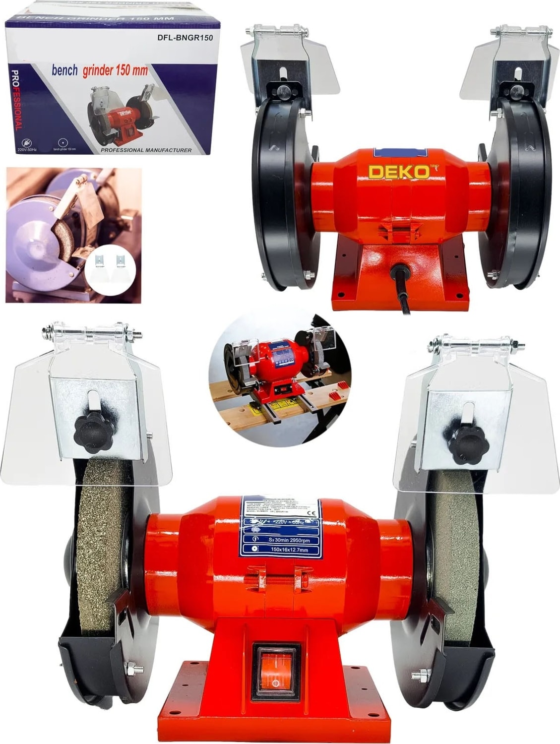 Turbo Motorlu Red Çark Motoru Zımpara Balta Bıçak Bileme Makinesi Taş Motoru Taşlama 150 mm 600W