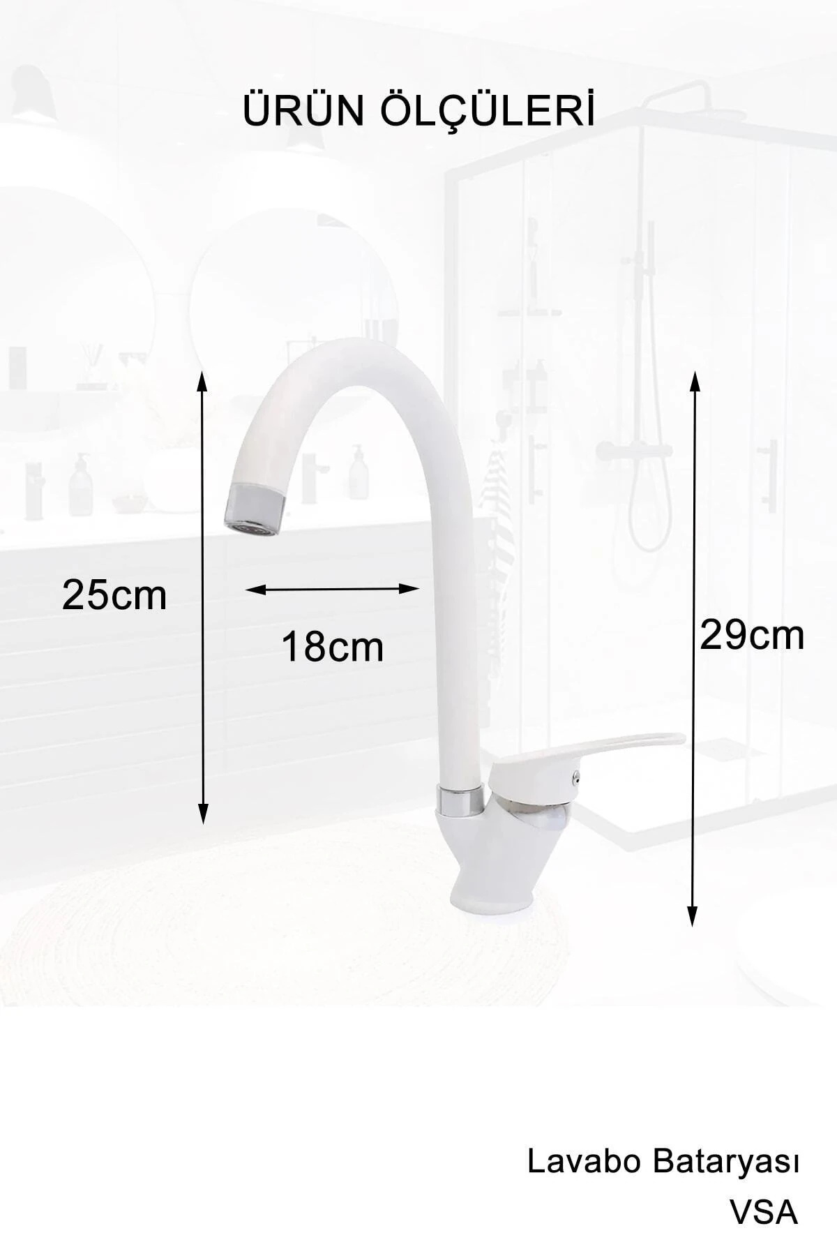 Beyaz Robot Yağmurlama Duş Seti Banyo Mutfak Lavabo Bataryası Pirinç Musluk Seti