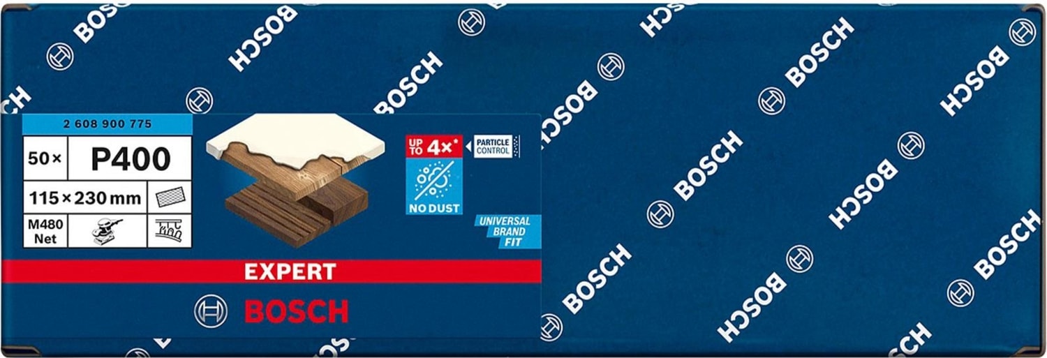BOSCH M480 115X230 mm 400 Kum Elek Telli Ağ Zımpara 2608900775