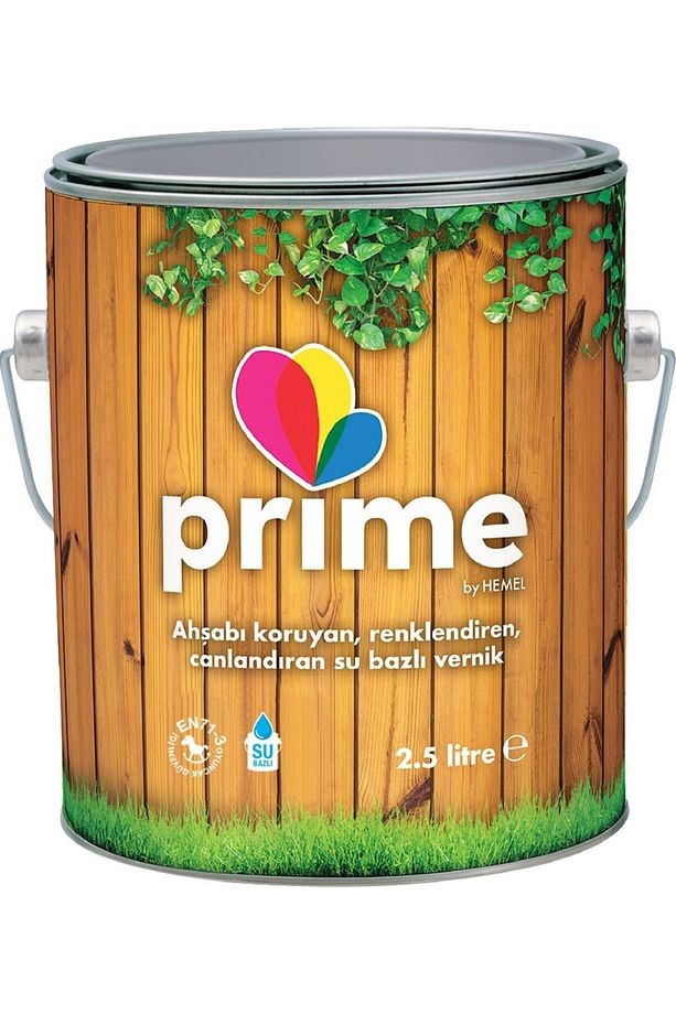 Prime Su Bazlı Renkli Ahşap Vernik - 2.5 Litre - Fındık