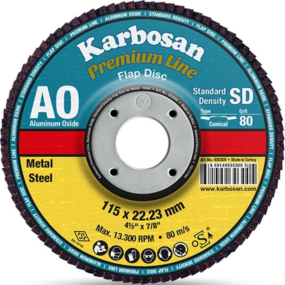 KARBOSAN Alüminyum Oksit Flap Zımpara 115 40 Nk - 10 Adet