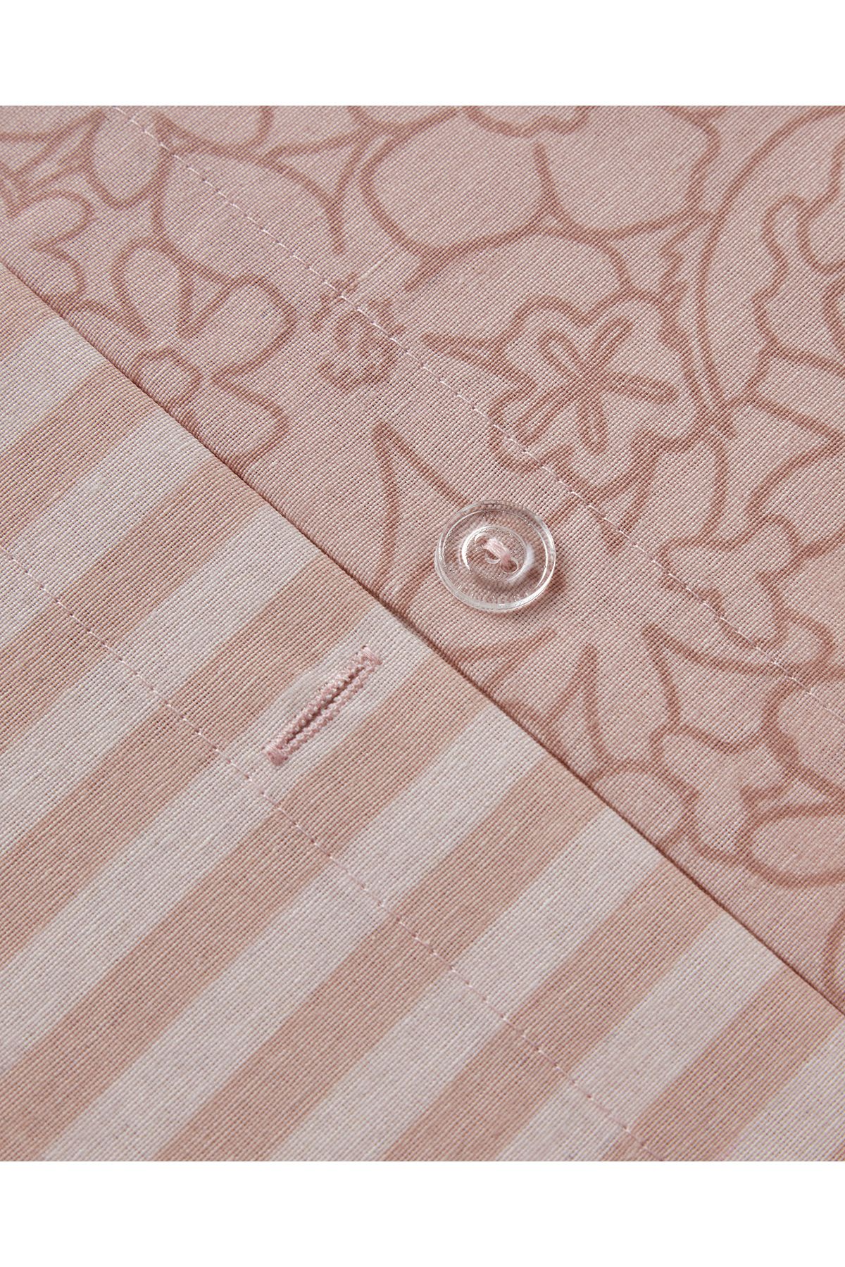 Mosaic Blossom Kolay Ütülenir Çift Kişilik Nevresim Takımı 200x220 cm Pembe