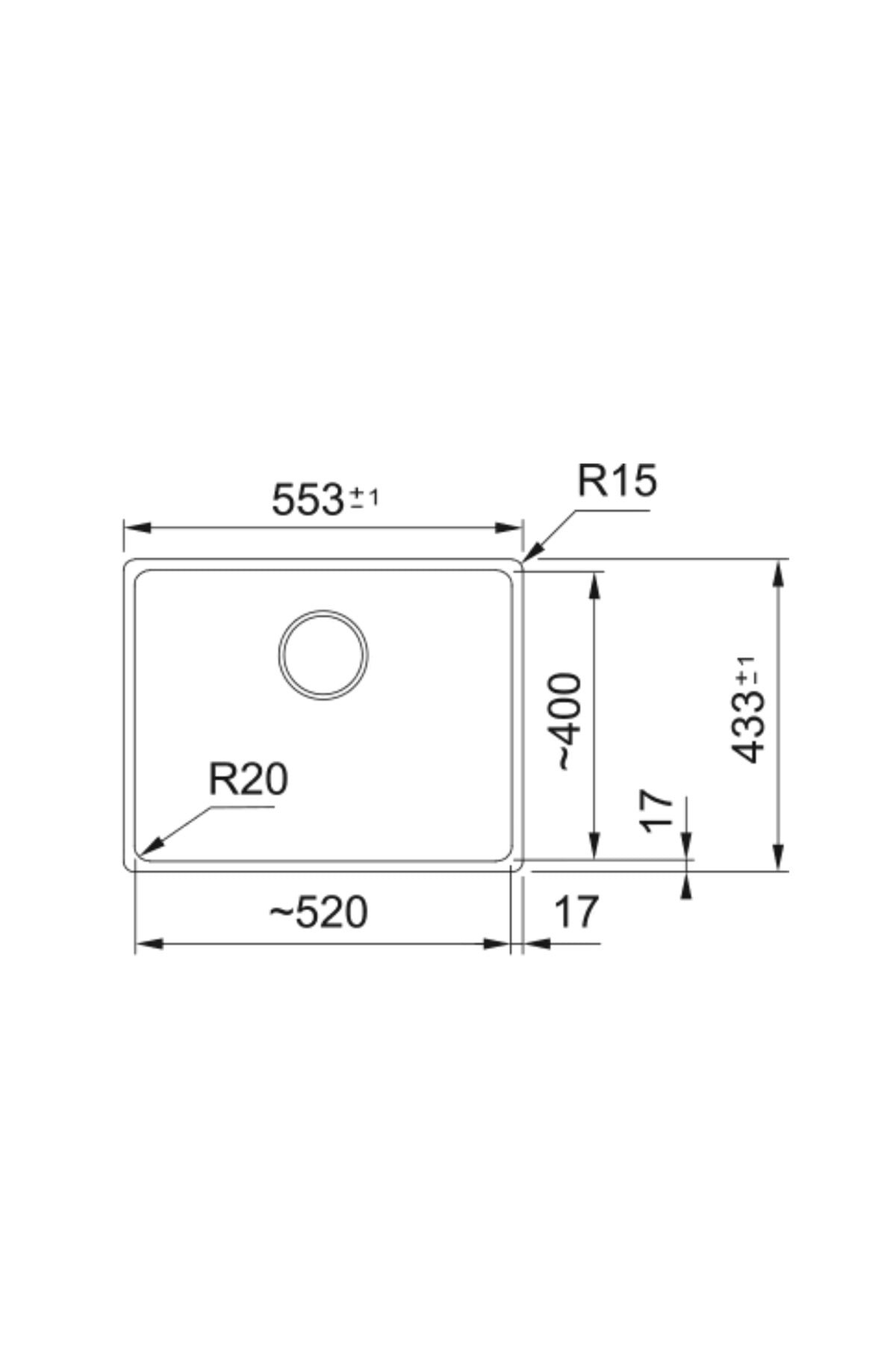 125.0688.493- Maris Mrg 110-52 Stone Grey Granit Eviye