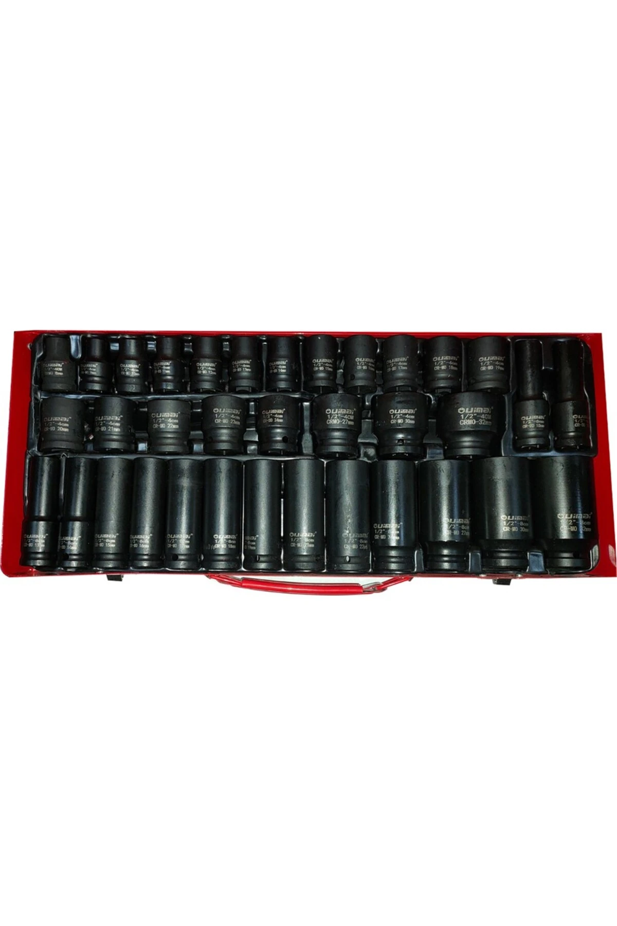 1/2 Uzun Kısa Havalı Lokma Seti 35 Parça Metal Kutulu