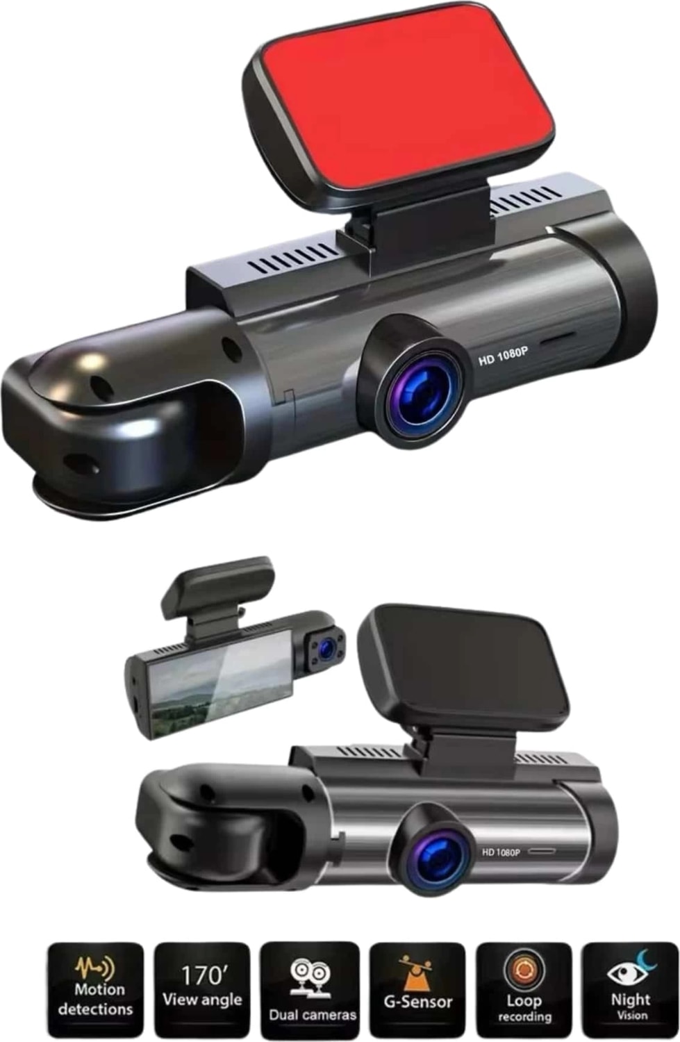 Araç Kamerası Dönebilen Hd Kaliteli Video ve Fotoğraf Kaydedici