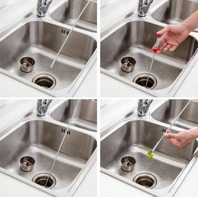 1 Adet Tarzı Boru Tıkanıklığı Temizleyici Yılan 60CM Su Lavabo Mutfak Banyo Gider Saç Gider Tuvalet Temizleyici Boru Banyo Mutfak Temiz (Yurt Dışından)