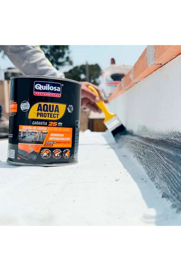 Quilosa Aqua Protect Likit Ms Silikon Elastik Kaplama Su Yalıtım Malzemesi 1KG antrasit gri