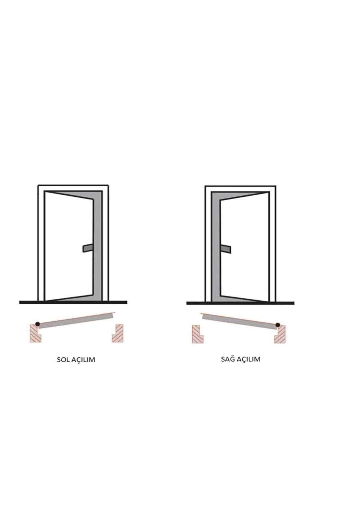 Camlı Lüx Çelik Kapı Sol