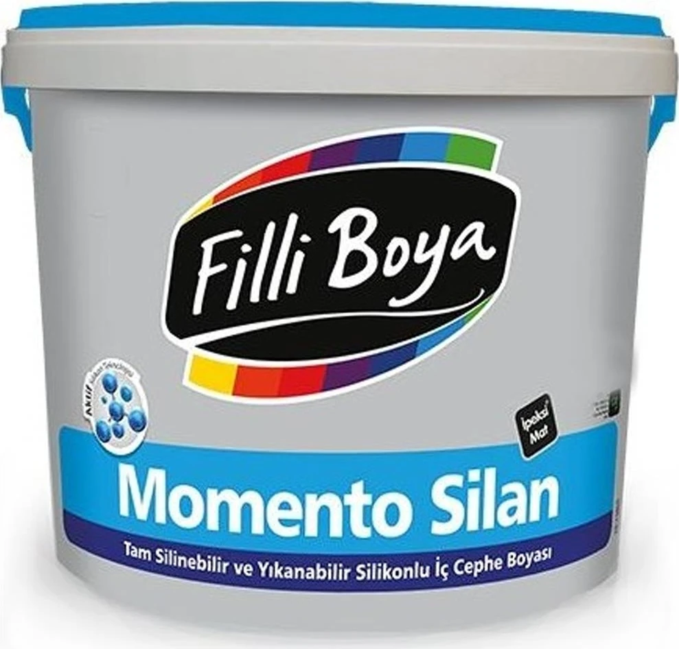 Filli Momento Silan Tam Silinebilir ve Yıkanabilir Silikonlu Ipek Mat Iç Cephe Boyası - 7,5 Lt. Andezit 55