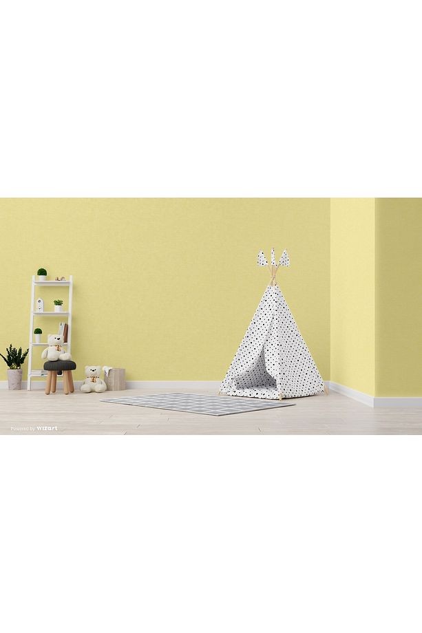 Ada Kids 8942-4 Duvar Kağıdı Sarı Kendinden Desenli