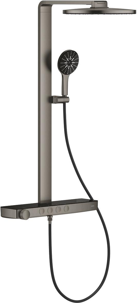 Rainshower Aqua Pure Duvara Monte Termostatik Bataryalı Duş Sistemi Br.hard Graphite – 100964AL00