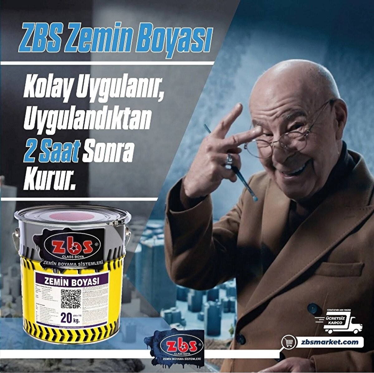 Zemin Boyası 5kg. Ral 7042