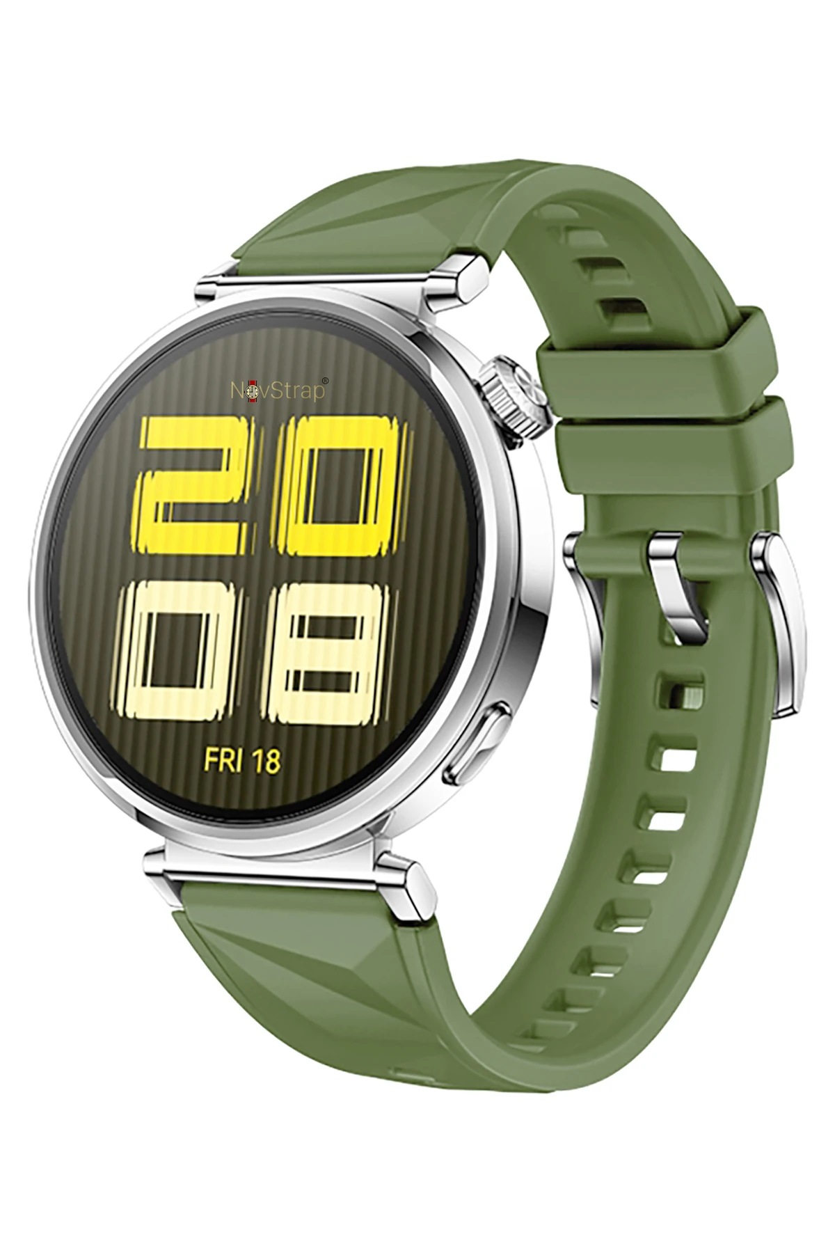 Huawei Watch Gt6 41mm Gt4 41mm Gt5 41mm ile Uyumlu Kordon (18mm Pimli) Lansman Prizma Silikon Kayış