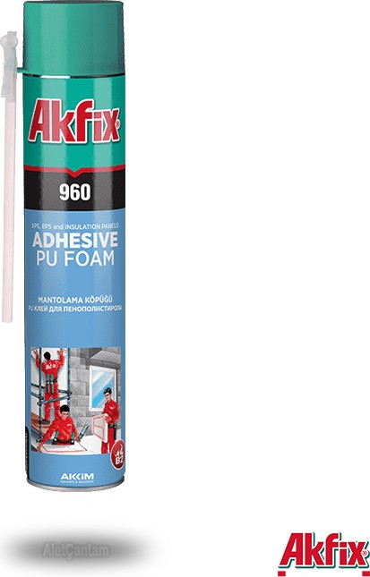 Akfi x 960 Yapıştırıcı Pu Köpük x Ps Eps Isı Yalıtım Mantolama
