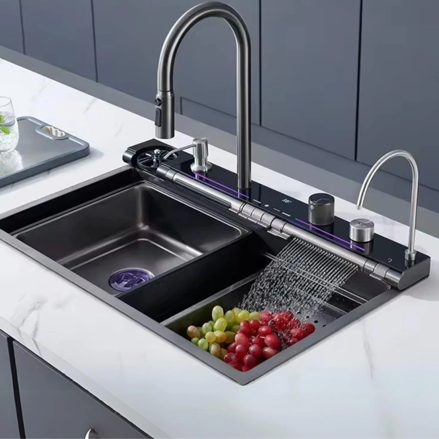 Light Akıllı Şelale Teknolojik Eviye Seti