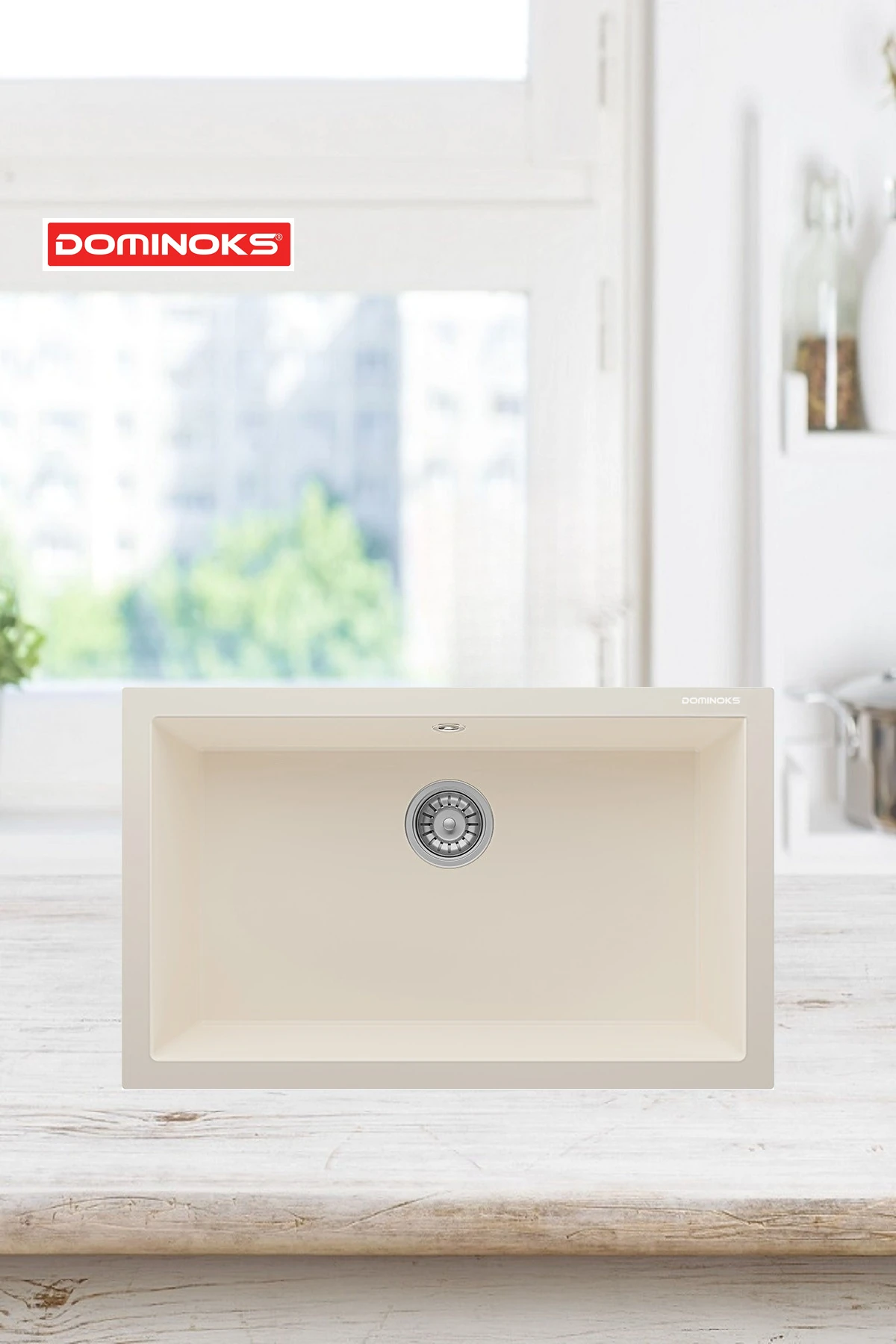 DICLE 70 KREM TEZGAH ALTI GRANİT EVYE 40X70CM