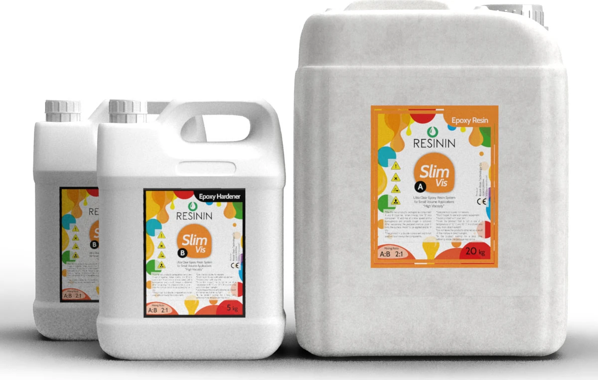 Slim Vis A + B Yoğun Kıvamlı Şeffaf Epoksi Reçine 30 kg