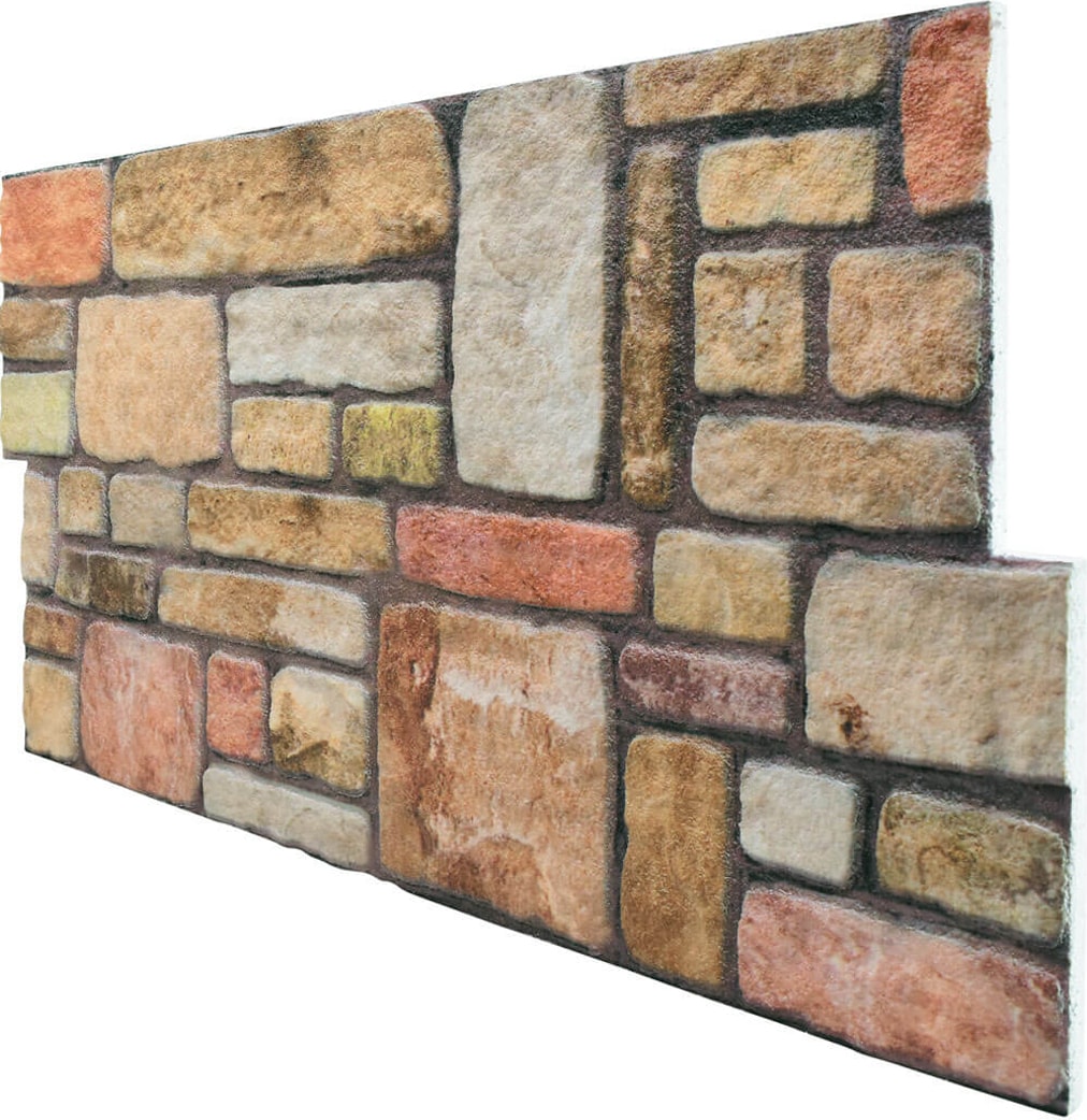 5 Adet (2,5m2) x Karma Taş Desenli 3 Boyutlu Renkli Strafor Köpük Duvar Kaplama Paneli (KR-307)